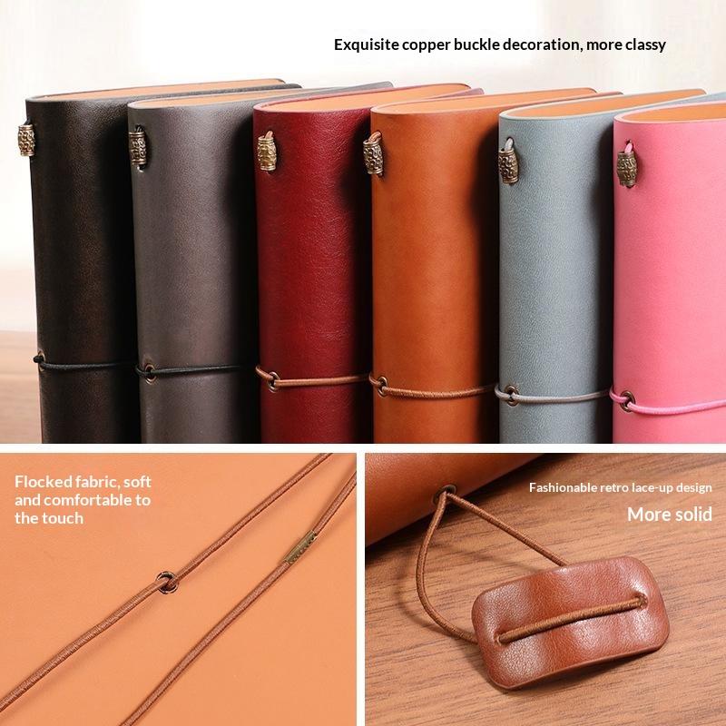สมุดโน้ตปกอ่อนหนัง PU วินเทจแบ - Leather Work Notebook บทวิจารณ์และราคา