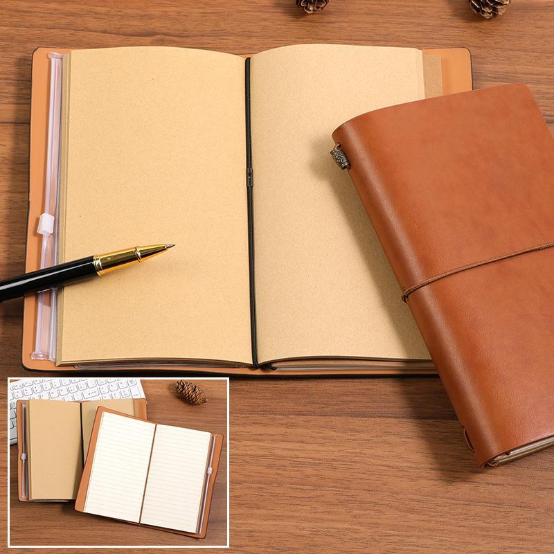 สมุดโน้ตปกอ่อนหนัง PU วินเทจแบ - Leather Work Notebook บทวิจารณ์และราคา