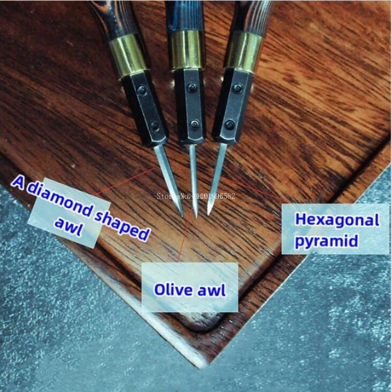 Awl เข็มเปลี่ยนได้หนังเครื่องม - Leatherwork Needles บทวิจารณ์และราคา