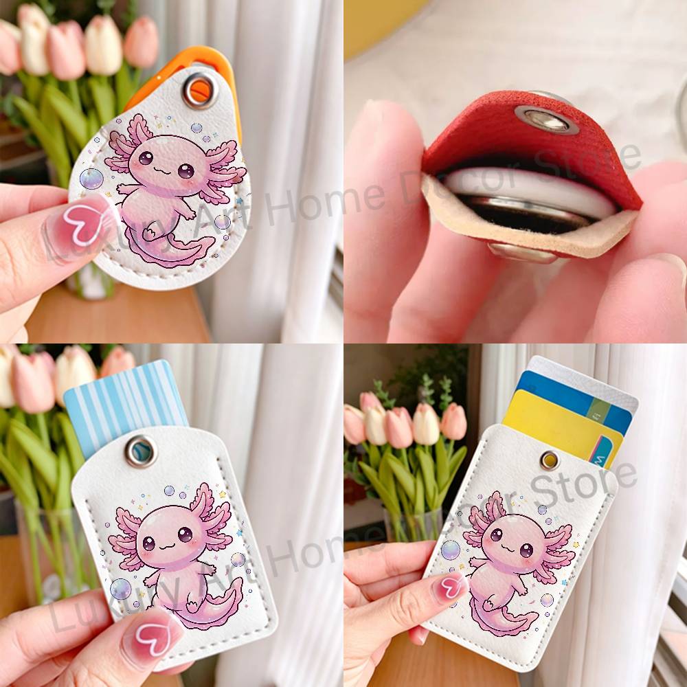 พวงกุญแจการ์ตูน A-Axolotl สีชม - Leather Works บทวิจารณ์และราคา