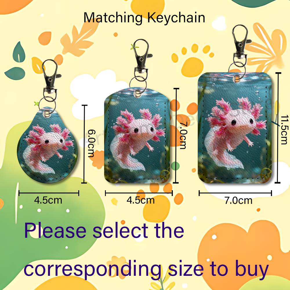 พวงกุญแจการ์ตูน A-Axolotl สีชม - Leather Works บทวิจารณ์และราคา