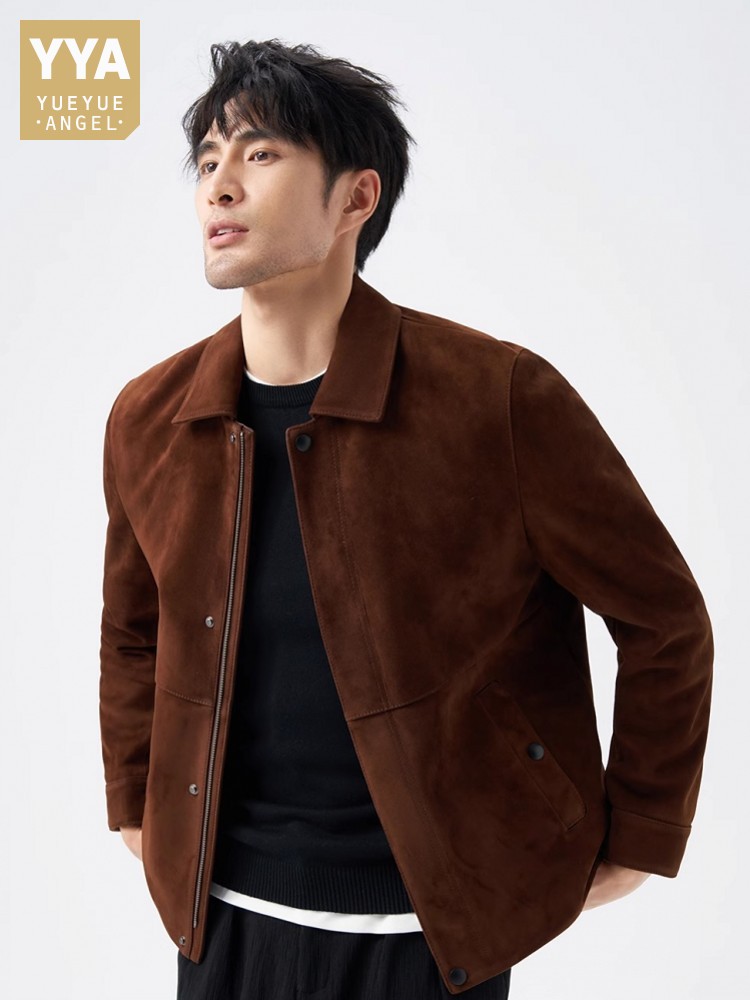 คุณภาพสูงธรรมชาติหนังนิ่มหนังแ - Leather Work Jacket Mens บทวิจารณ์และราคา