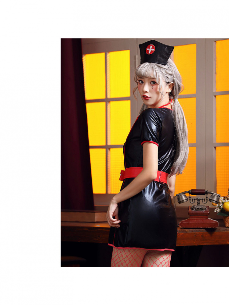 กระโปรงทำงานพยาบาลหนัง PU สีดำ - Leather Work Dress บทวิจารณ์และราคา