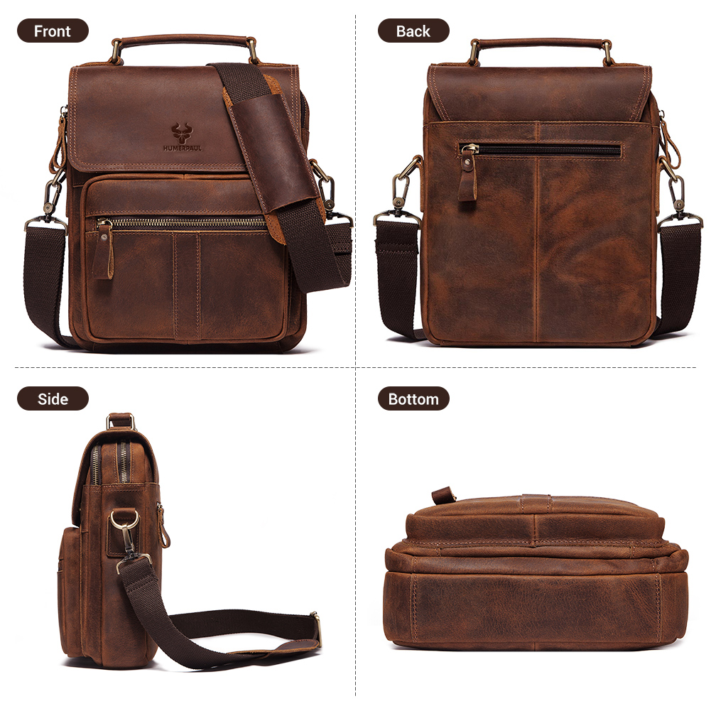 HUMERPAUL ของแท้หนังผู้ชายกระเ - Leather Work Bag Men บทวิจารณ์และราคา