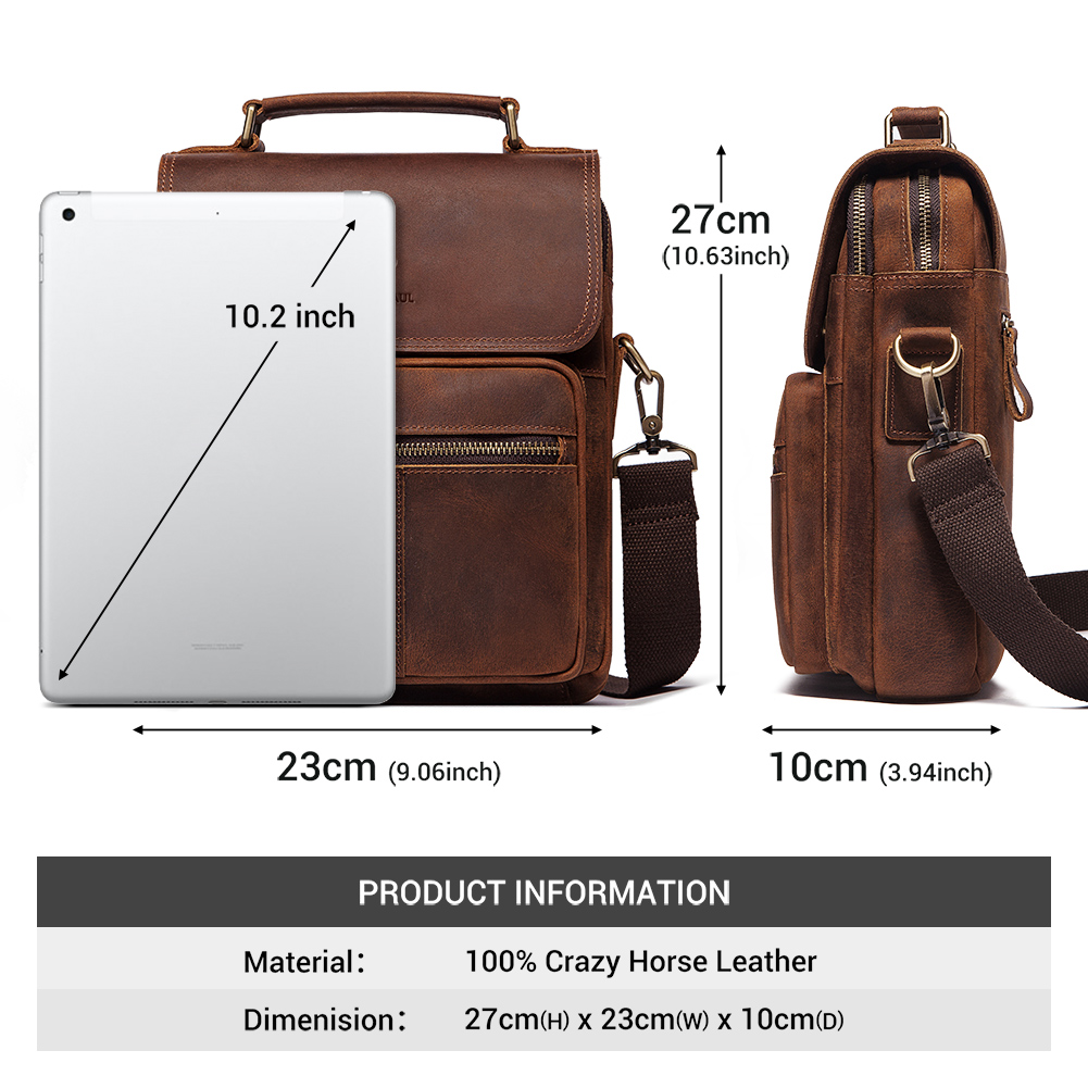 HUMERPAUL ของแท้หนังผู้ชายกระเ - Leather Work Bag Men บทวิจารณ์และราคา