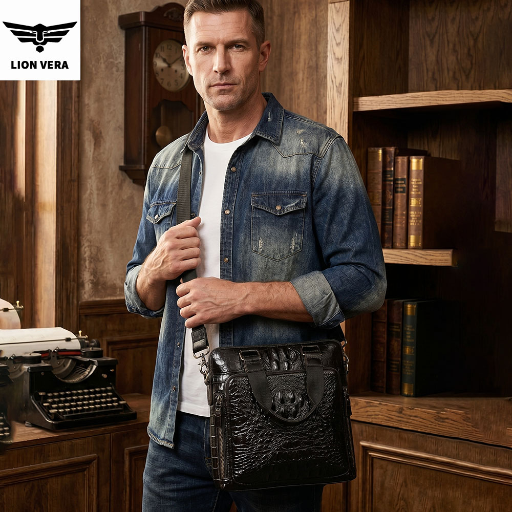 LION VERA กระเป๋าหนังแท้สำหรับ - Leather Work Bag Men บทวิจารณ์และราคา