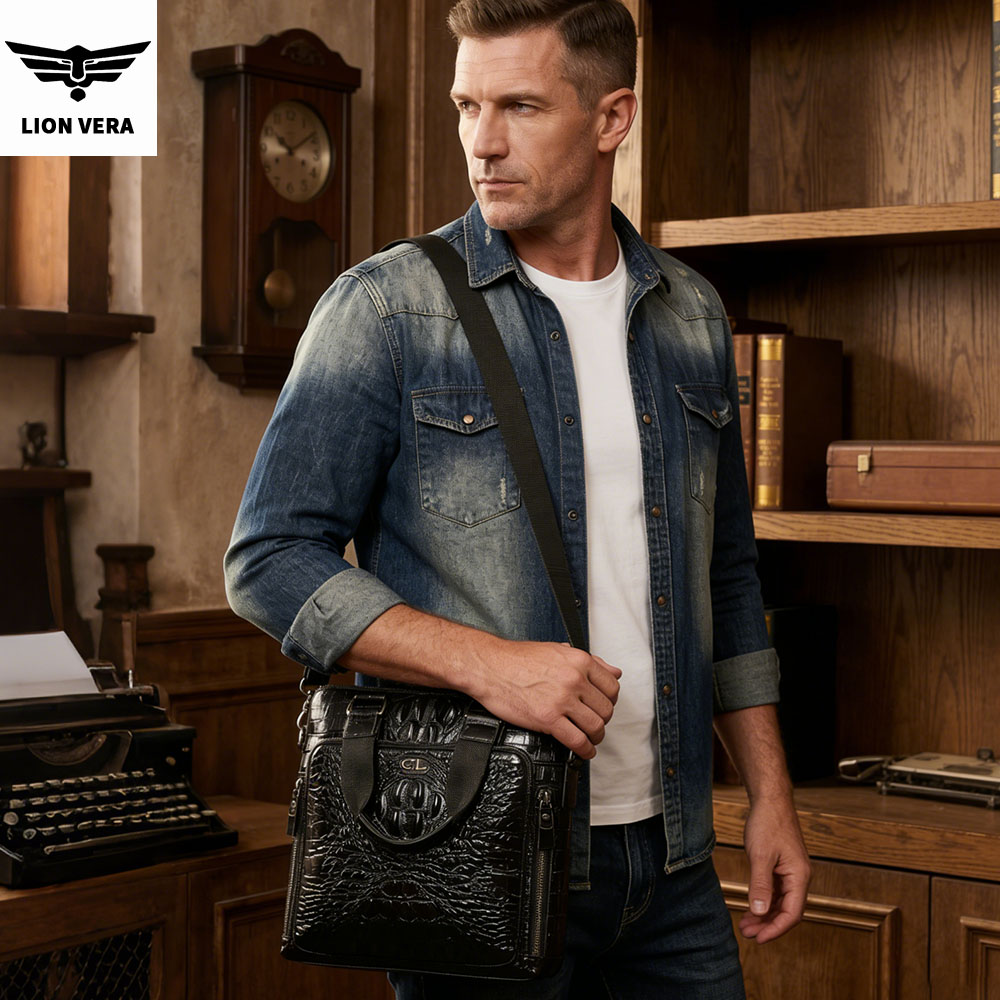 LION VERA กระเป๋าหนังแท้สำหรับ - Leather Work Bag Men บทวิจารณ์และราคา