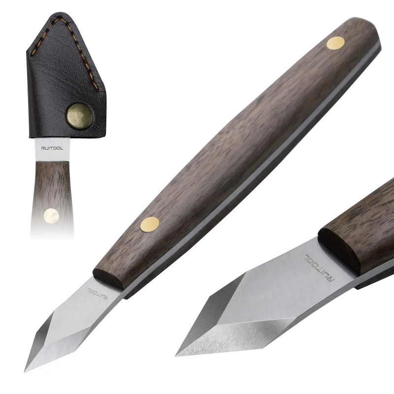 มีดแกะสลักทำมือ ใบมีดบาง แกะสล - Leatherwork Knife Sheath บทวิจารณ์และราคา