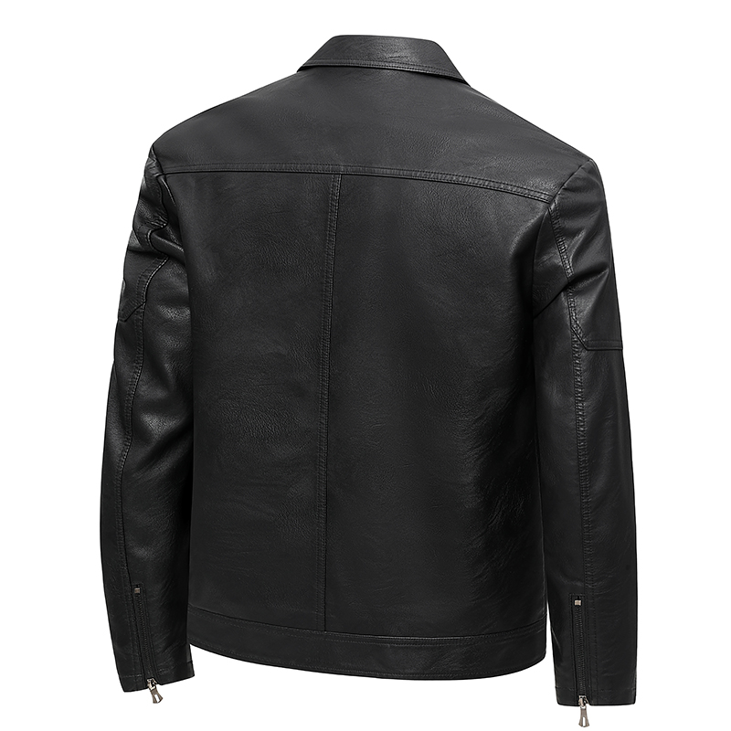 เสื้อแจ็คเก็ตหนังผู้ชาย แขนยาว - Leather Work Jacket Mens บทวิจารณ์และราคา