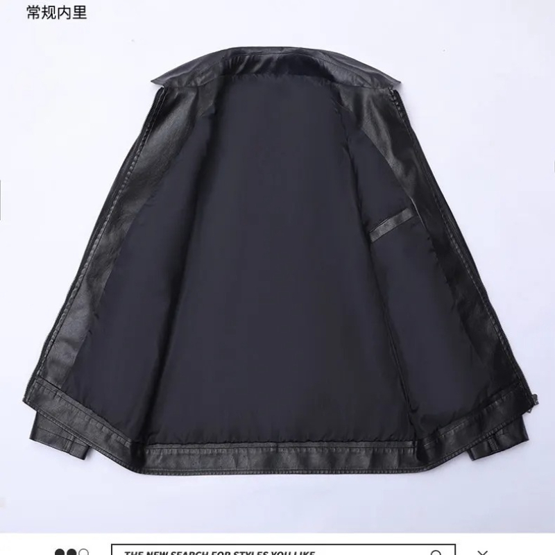 เสื้อแจ็คเก็ตหนังผู้ชาย แขนยาว - Leather Work Jacket Mens บทวิจารณ์และราคา