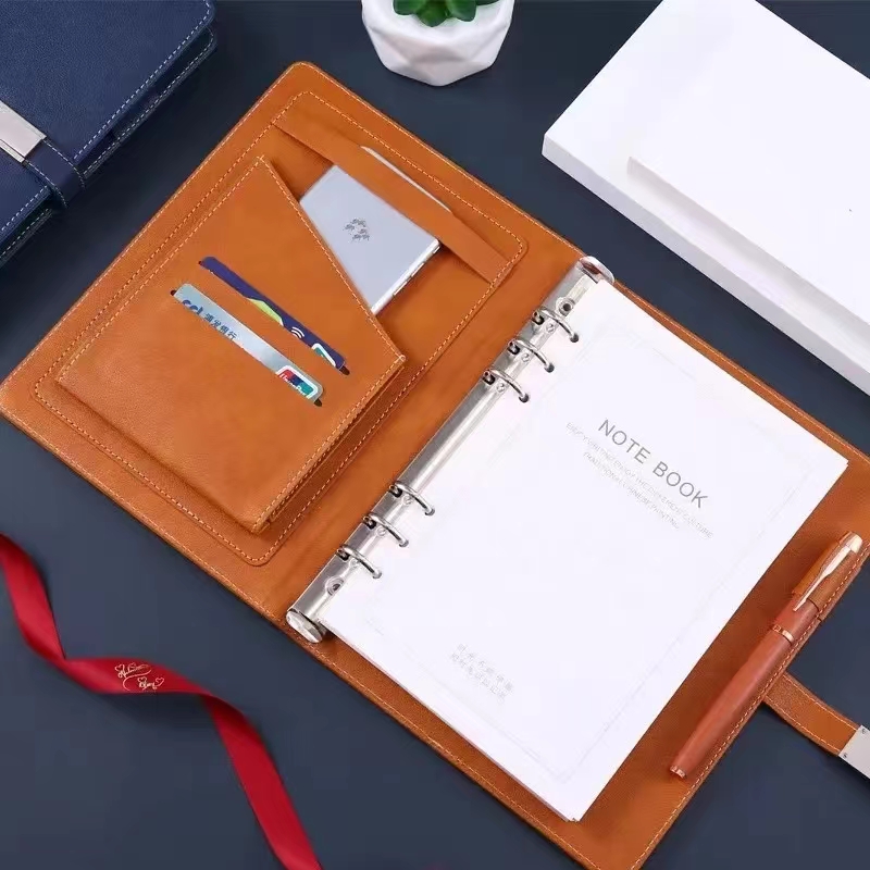 สมุดบันทึกปกหนัง A5 พร้อมช่องใ - Leather Work Notebook บทวิจารณ์และราคา