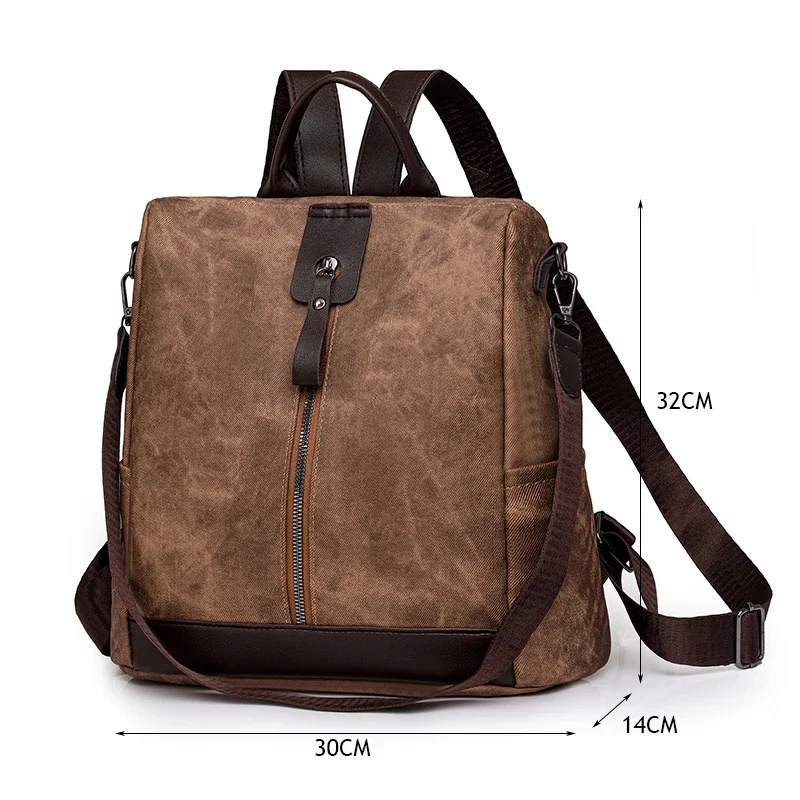 กระเป๋าเป้สะพายหลังกันขโมยแฟชั - Leather Work Backpack บทวิจารณ์และราคา