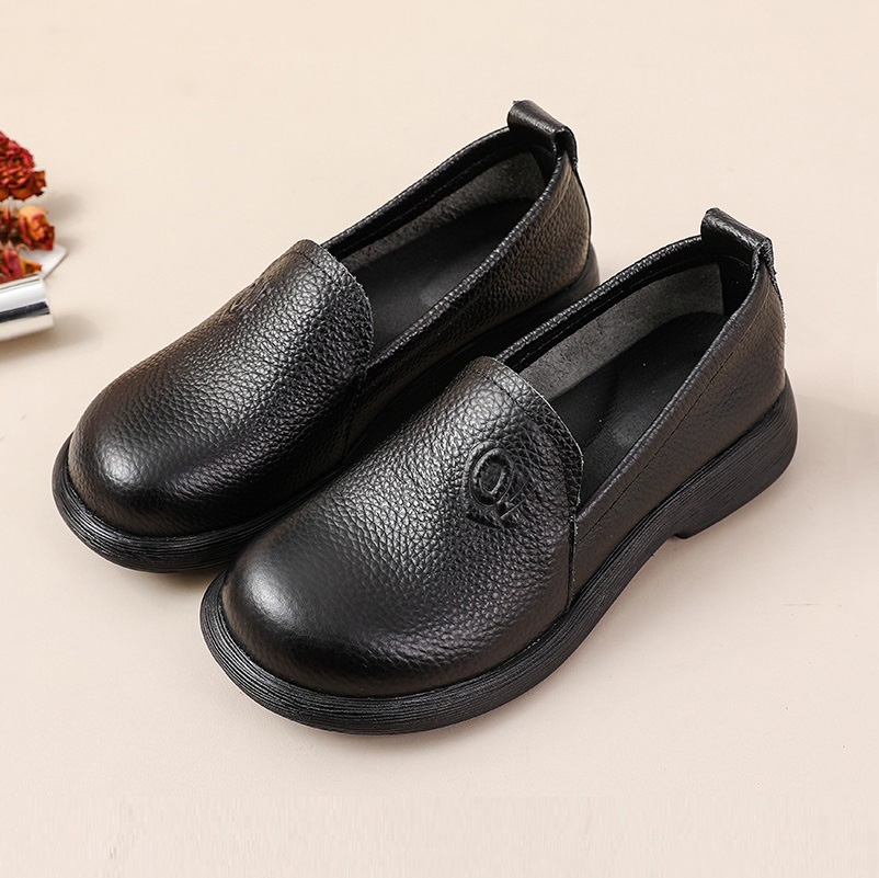 2025 ของแท้หนังLoafersผู้หญิงR - Leather Work Flats Women บทวิจารณ์และราคา
