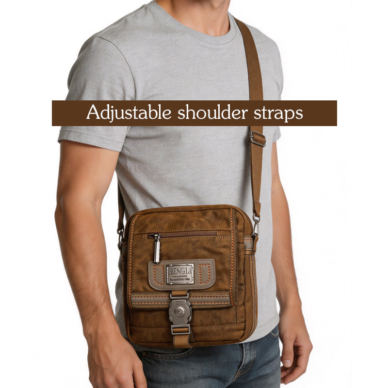 ชายผ้าใบไหล่กระเป๋า Leisure สว - Leather Work Bag Men บทวิจารณ์และราคา