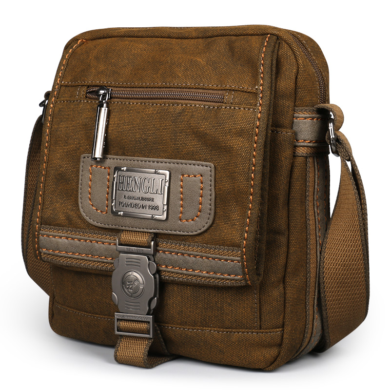 ชายผ้าใบไหล่กระเป๋า Leisure สว - Leather Work Bag Men บทวิจารณ์และราคา