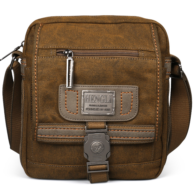 ชายผ้าใบไหล่กระเป๋า Leisure สว - Leather Work Bag Men บทวิจารณ์และราคา