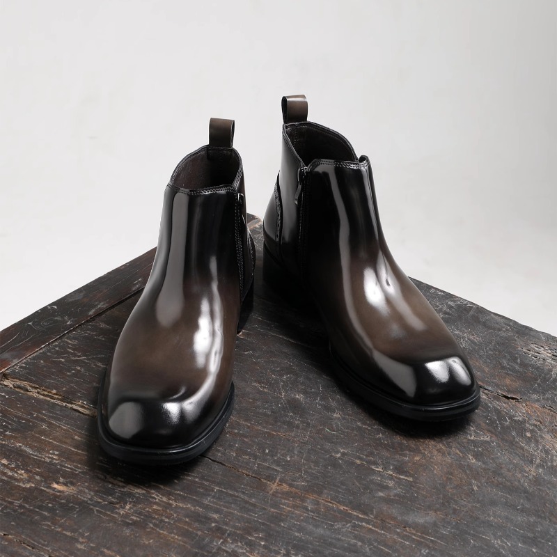 รองเท้าบูทเชลซีผู้ชายสไตล์อังก - Leather Work Dress บทวิจารณ์และราคา